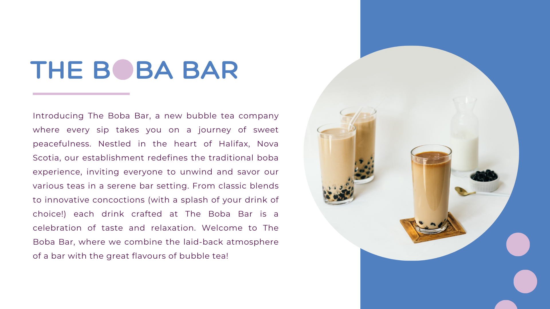 Boba Bar Introduction