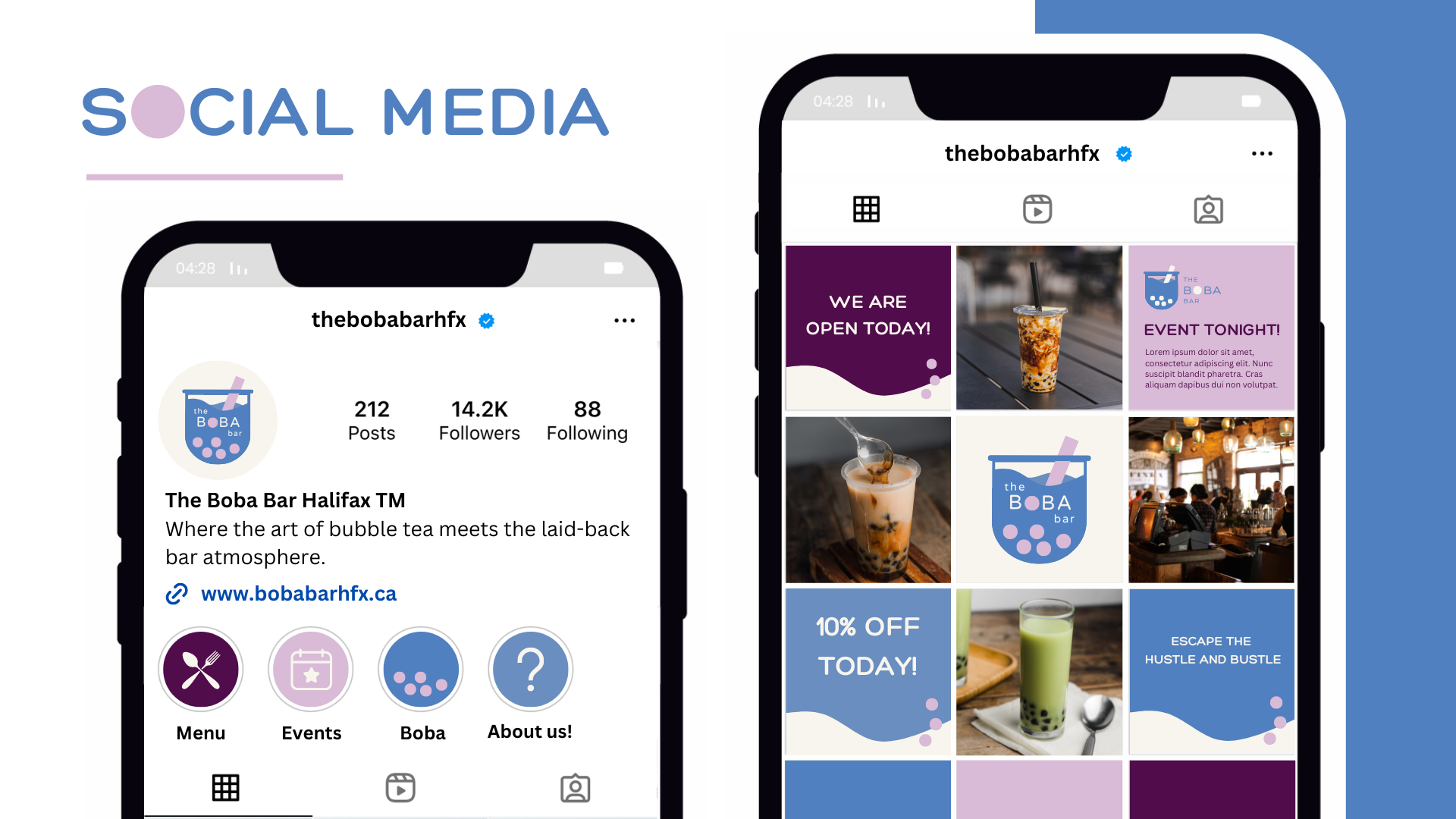 Boba Bar Social Media