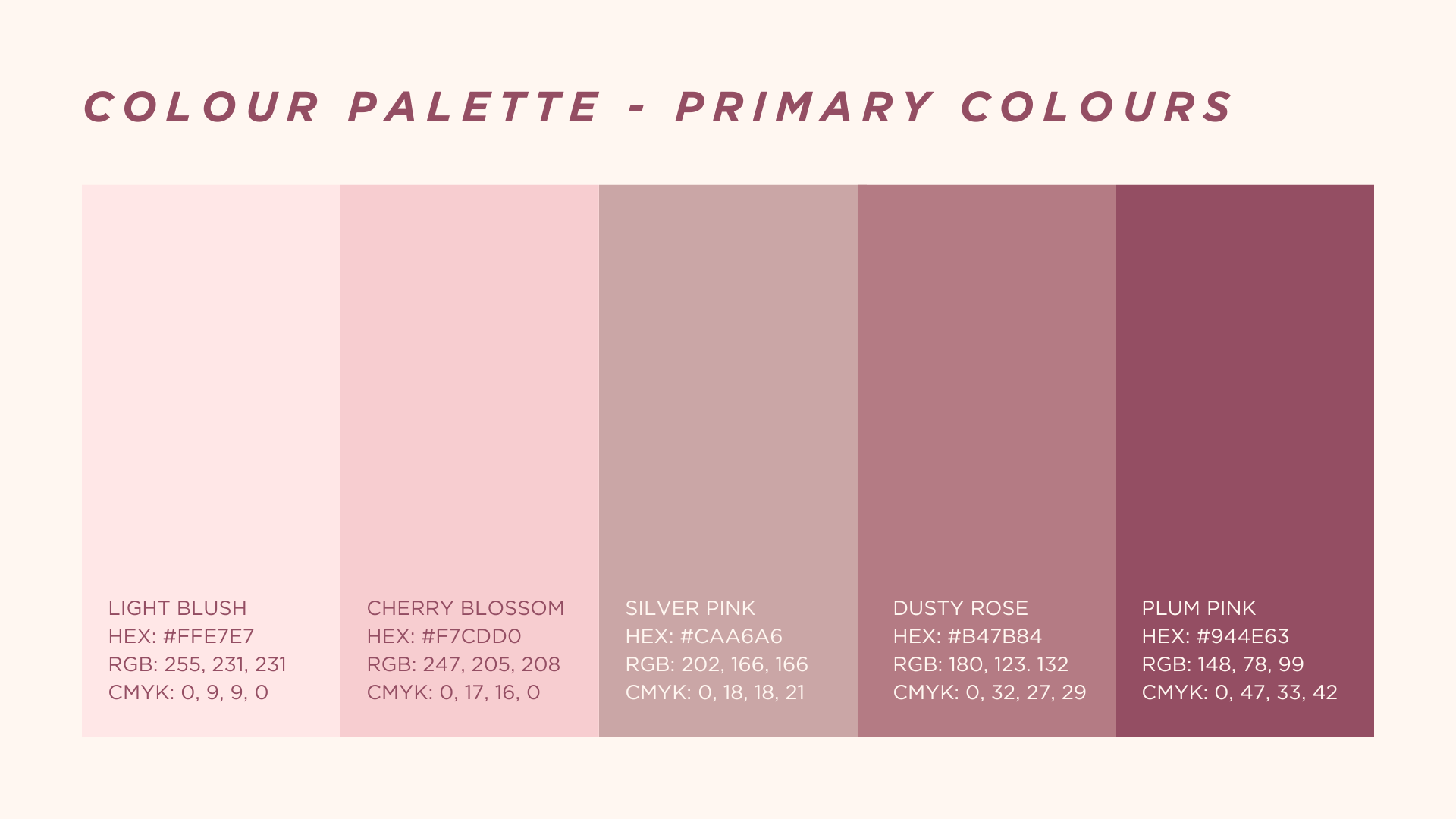 Brand Guide Colour Palette