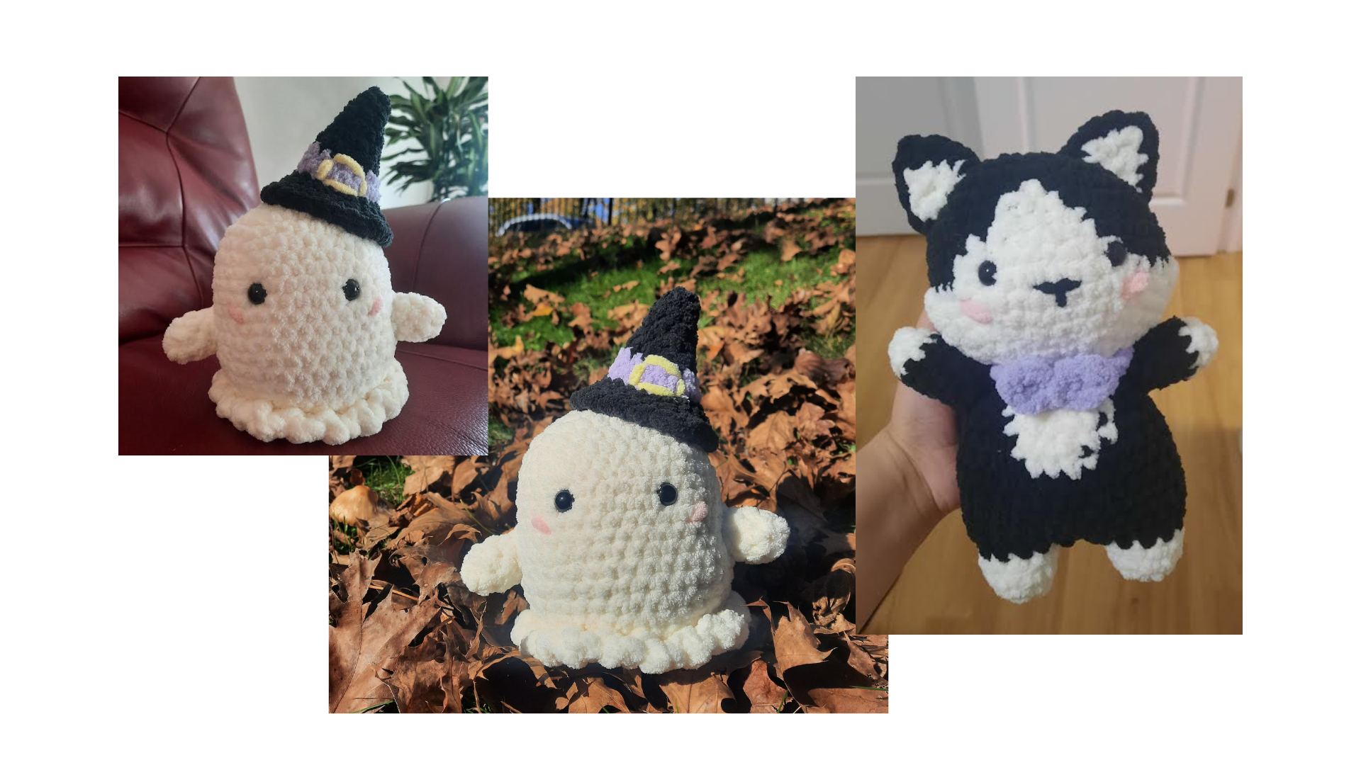 Crochet Ghost and Cat